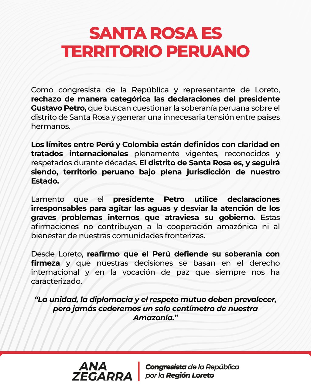 Isla Santa Rosa No Se Negocia: Defendiendo Nuestra Amazonía