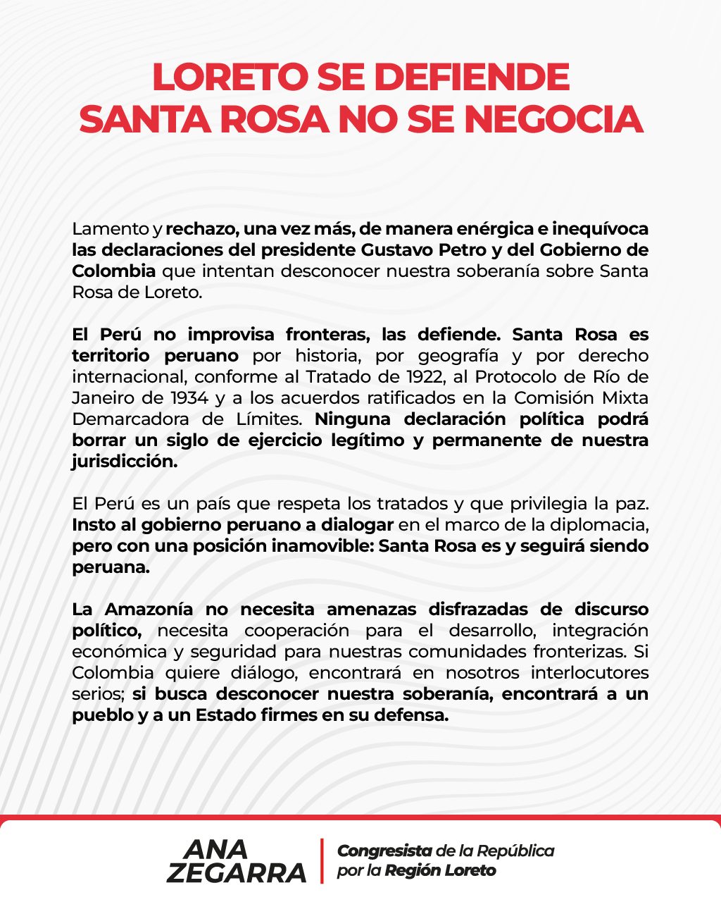 Isla Santa Rosa No Se Negocia: Defendiendo Nuestra Amazonía